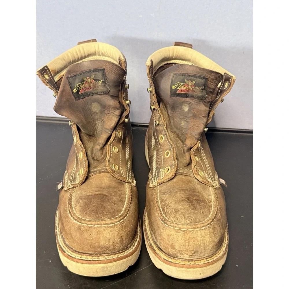 Thorogood Boots Mens Sz 10.5 D Steel Moc Safety Toe 804-4375 6
